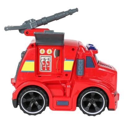 Planet of Toys Friction Powered Fire Rescue Engine Truck Vehicle Toy for Kids with Light & Sound  (Red, Pack of: 1) - The Kids Circle
