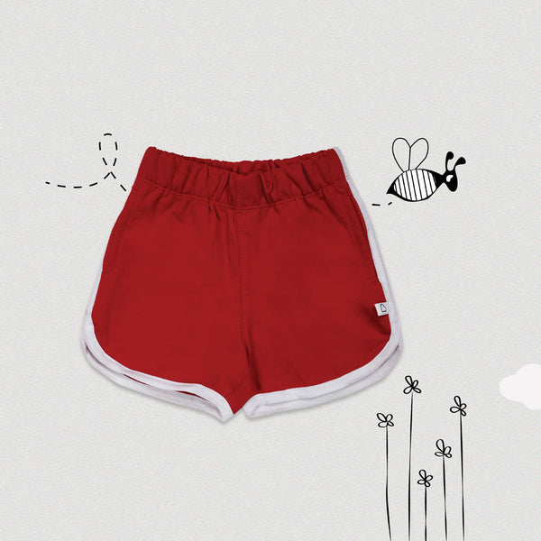 Cot and Candy Gingerbread Pure Cotton Solid Shorts For Girls
