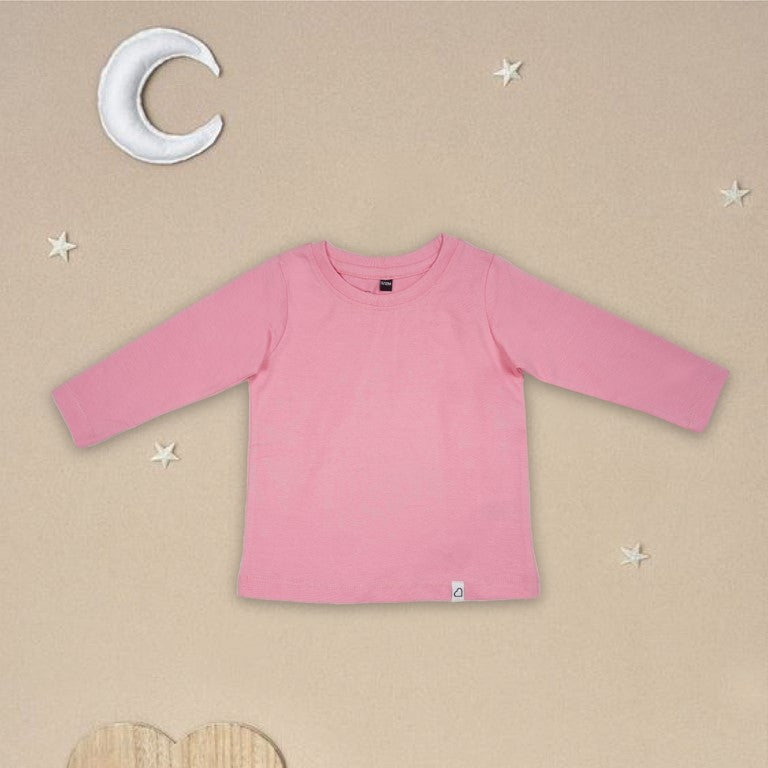 Cot and Candy GingerBread Pure Cotton, Full Sleeve, Round Neck & Solid Tshirt For Girls