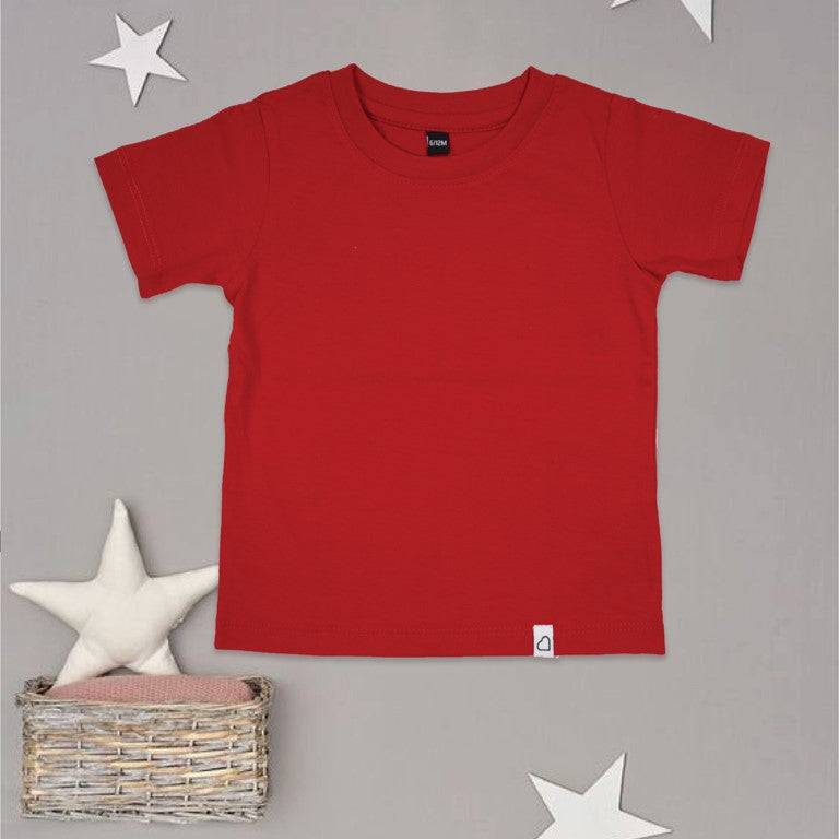 Cot and Candy Gingerbread Pure Cotton, Half Sleeve, Round Neck & Solid Tshirt For Boys
