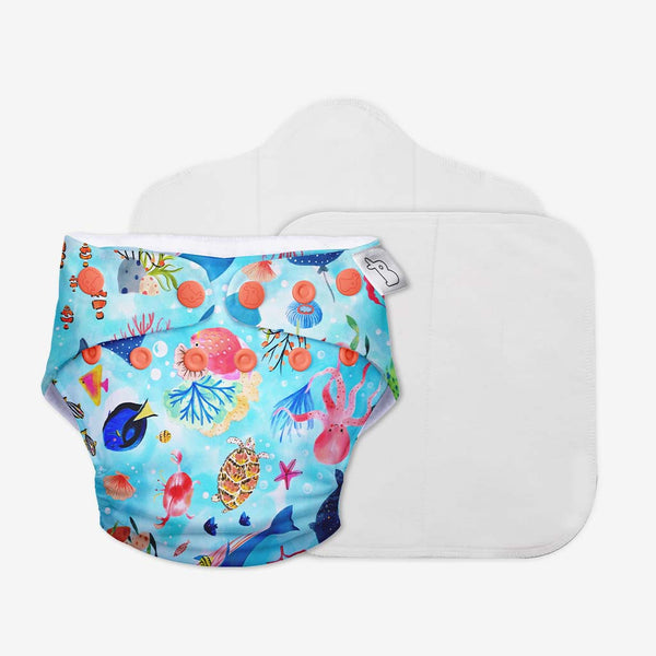 SuperBottoms Save Our Seas Freesize UNO Cloth Diaper