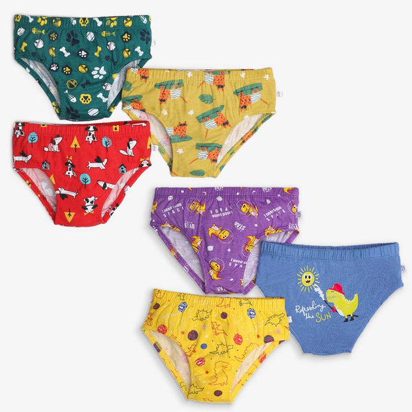 SuperBottomsYoung Boy Briefs -6 Pack (Paws Only - Finding Dino 2.0)