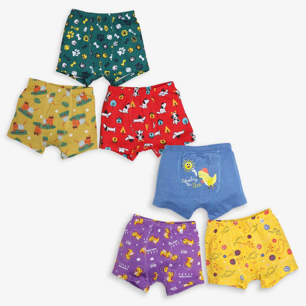 SuperBottoms Young Boy Trunks -6 Pack (Paws Only - Finding Dino 2.0)