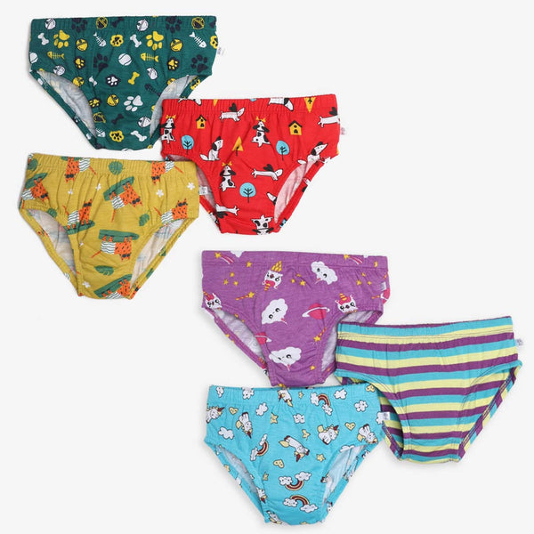 SuperBottoms Young Girl Briefs -6 Pack (Paws Only - Unicorn Dreams)