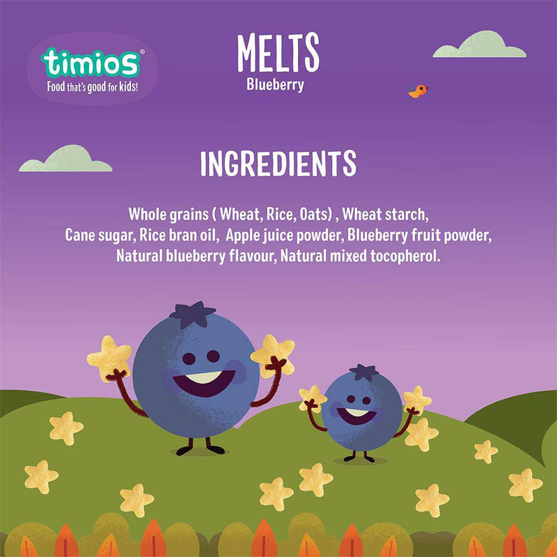 Timios Blueberry Melts Pack of 2 - 50g each - The Kids Circle