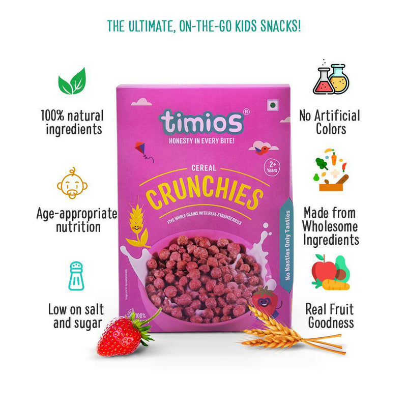 Timios Breakfast Cereal Crunchies Pack of 2 - 300g Each - The Kids Circle