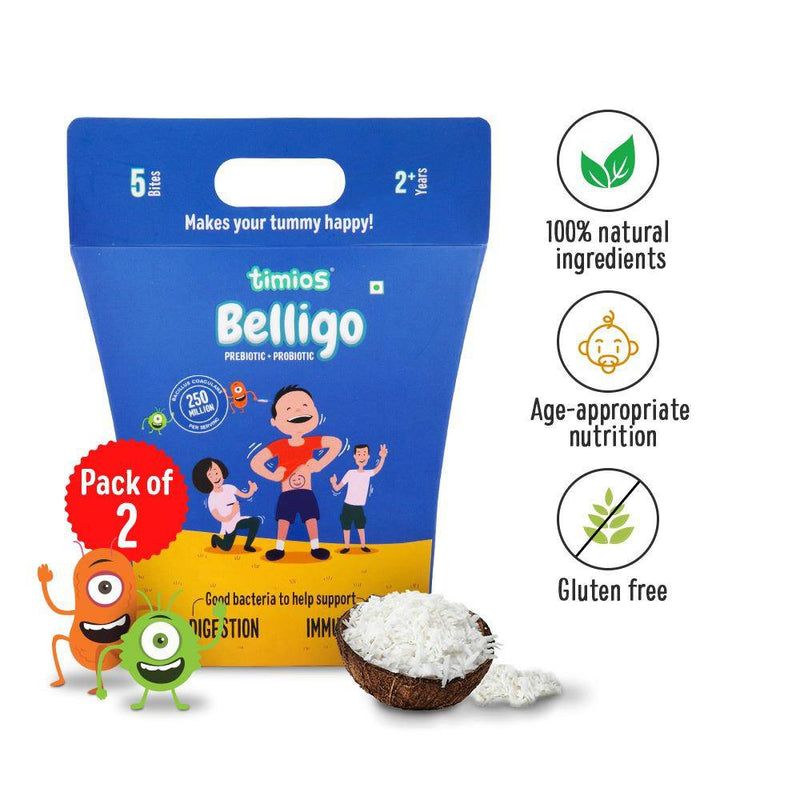 Timios Probiotics Bites Belligo Pack of 2 - 60g Each - The Kids Circle