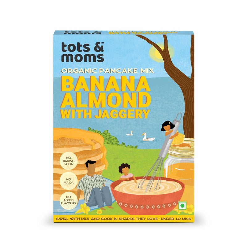 Tots & Moms Banana Almond Pancake Organic Pancake Mix - The Kids Circle