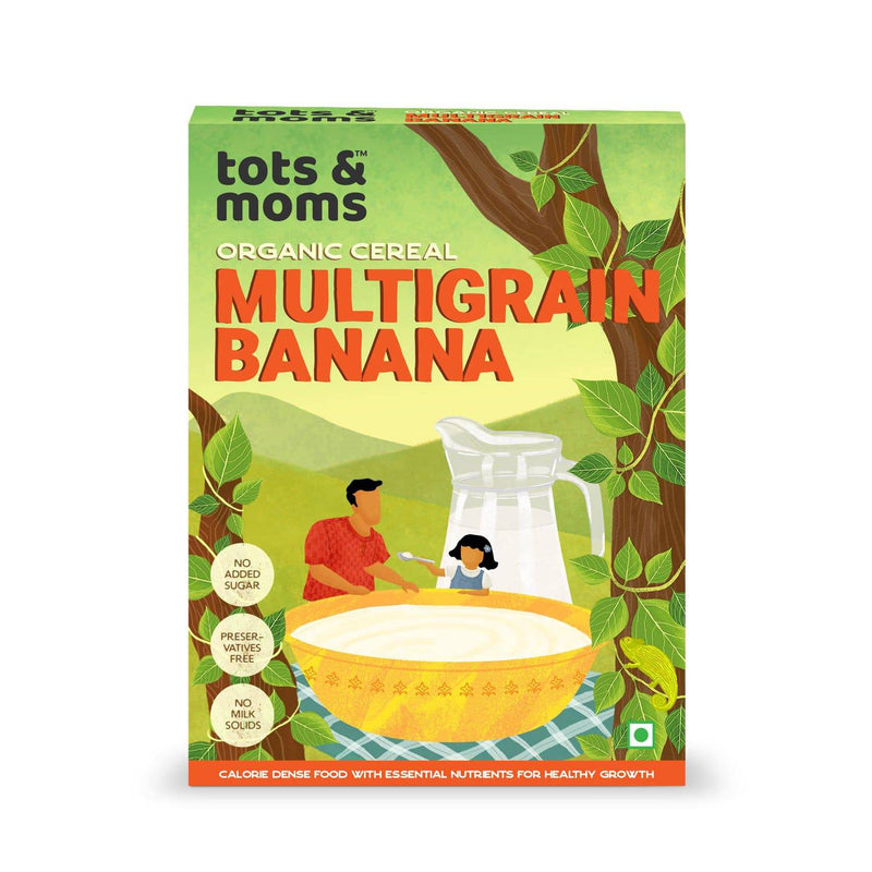 Tots & Moms  Organic Cereal Multigrain Banana - The Kids Circle